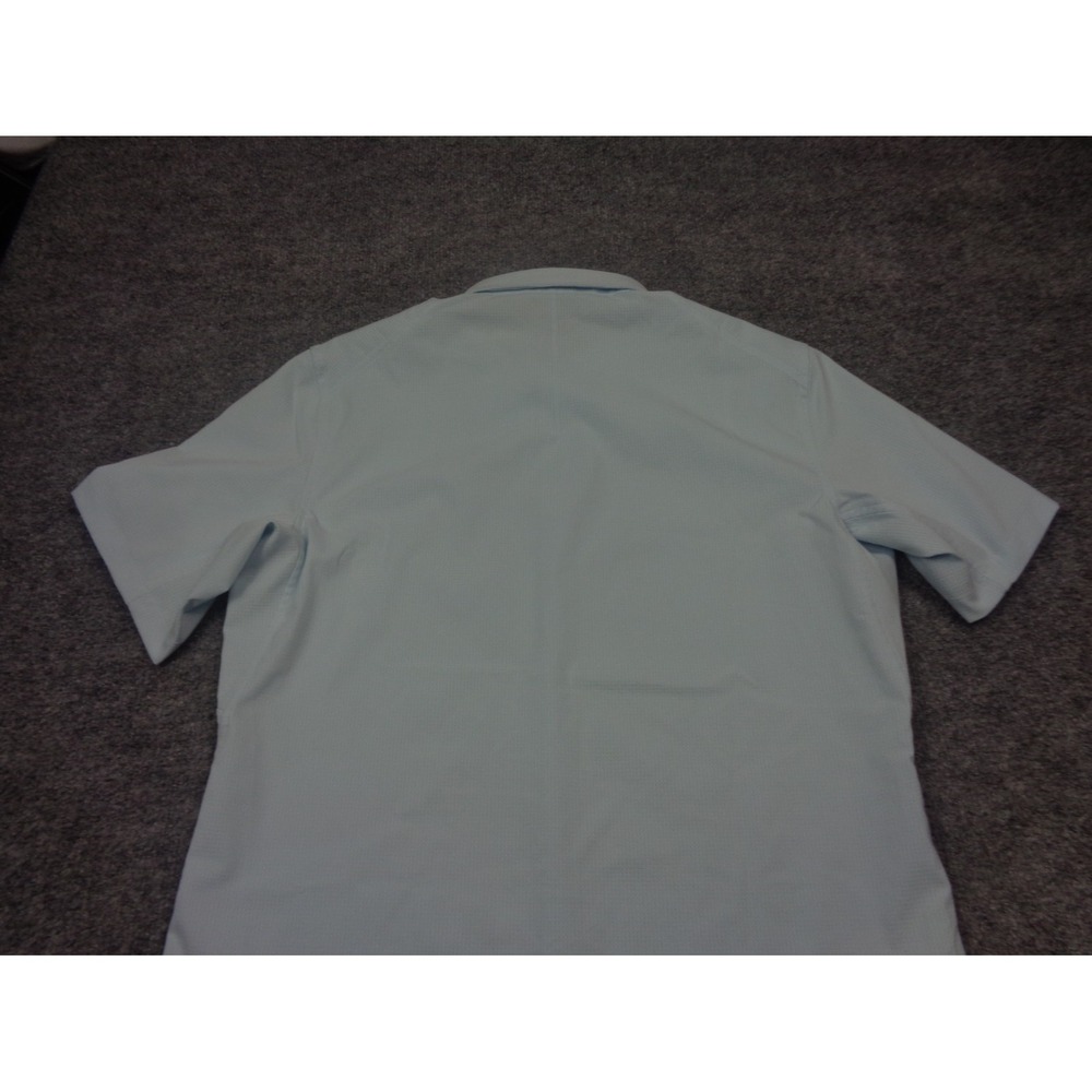 Lululemon Airing Easy Shirt Mens M Light Blue Button Up Stretch Camp Wicking - Picture 6 of 11